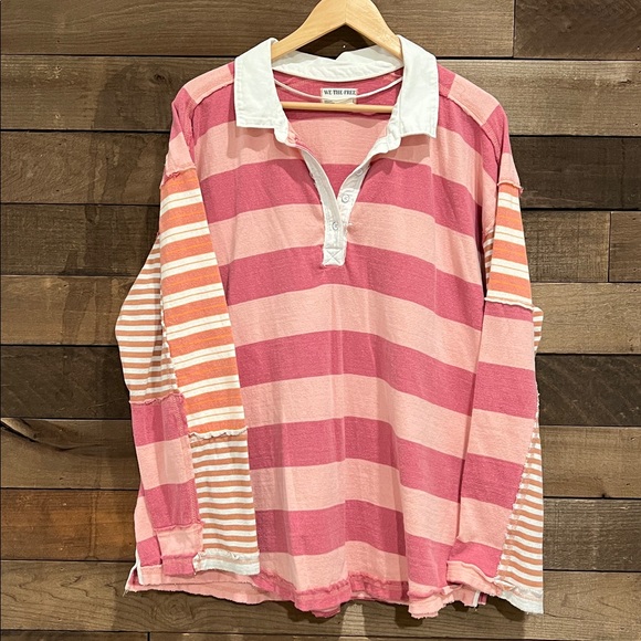 Free People We The Free Women's Aster Stripe T-Shirt - Picture 2 of 8